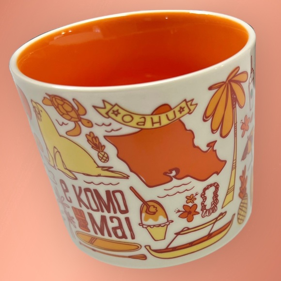 WAIKIKI Starbucks Been There Series Collectible 14oz Souvenir New Orange - Picture 5 of 8